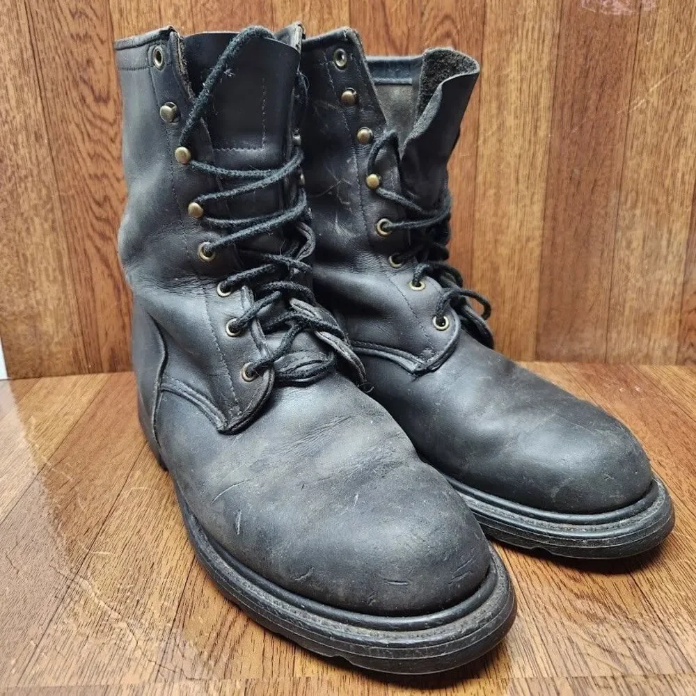 Red Wing Shoes Steel Toe Boots Mens Size 8 ANSI Z41 PT91 F1/75 C/75 PR